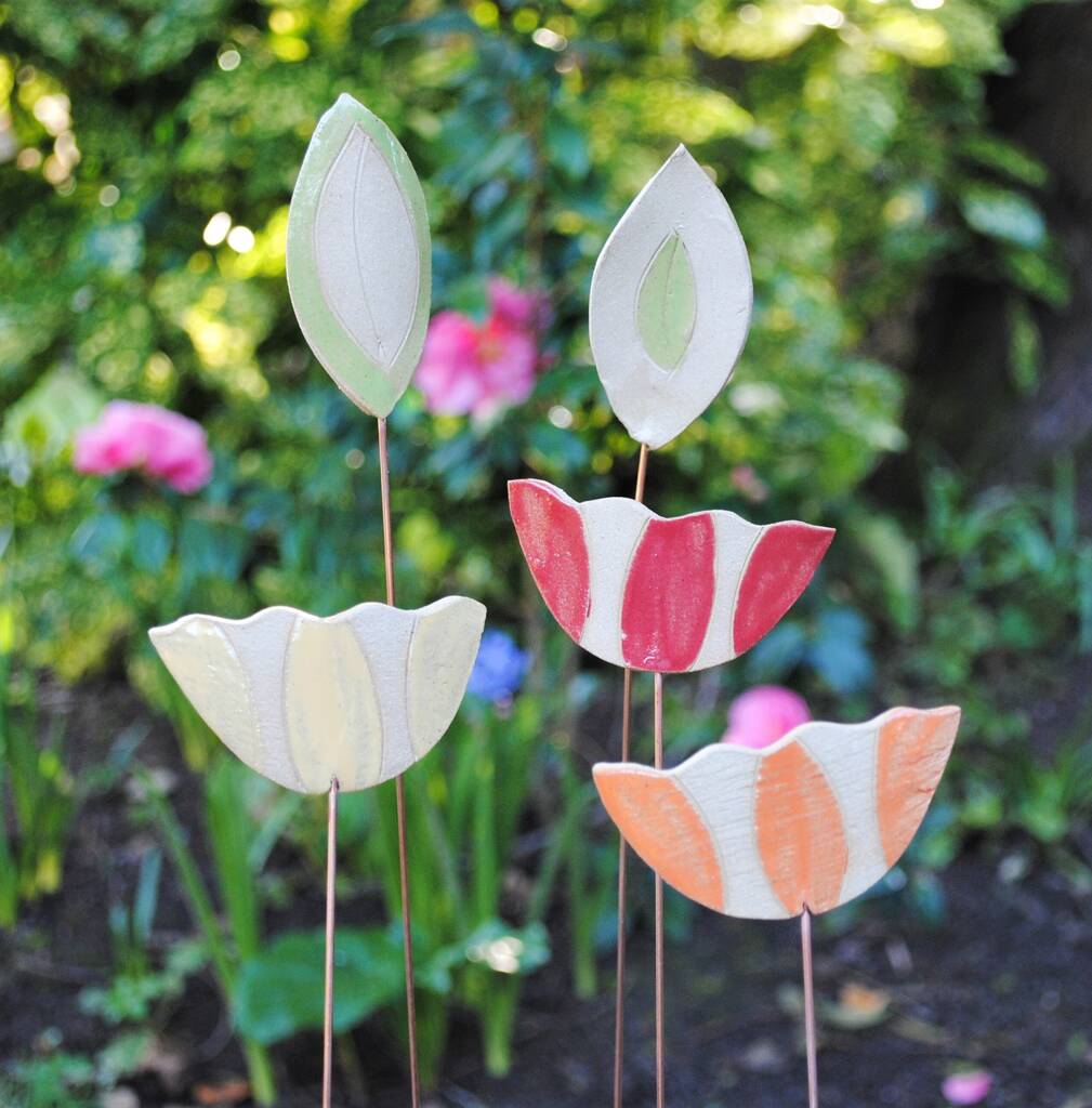 Set Of Three Or Five Personalised Flower Pot Stakes, 1 of 9