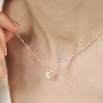 Love You To The Moon And Back Necklace Gold Filled, 2 of 6