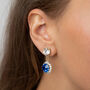 Royal Blue Swarovski Crystal Snow Drop Earrings, thumbnail 1 of 6