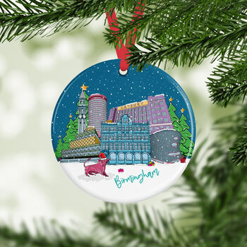 Personalised Birmingham Skyline Bauble Gift, 2 of 4