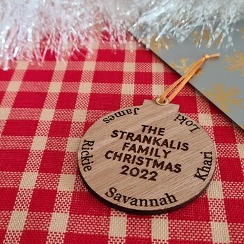 Personalised Family Christmas Decoration, 3 of 4