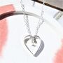 Drop Heart Lace Sterling Silver Earrings, thumbnail 7 of 11