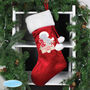 Personalised Tiny Tatty Teddy 'My 1st Christmas' Luxury Red Stocking, thumbnail 1 of 3