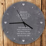 Personalised Home Sweet Home Slate Clock, thumbnail 3 of 3