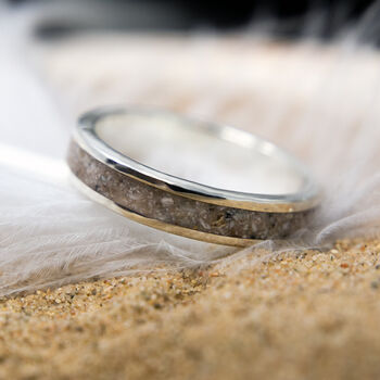 Sterling Silver Cremation Ashes Channel Ring, 5 of 12
