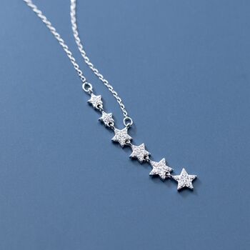 60th Birthday Sterling Silver Star Necklace, 2 of 6
