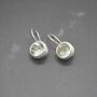Green Amethyst Silver Earrings: February Birthstone, thumbnail 10 of 10