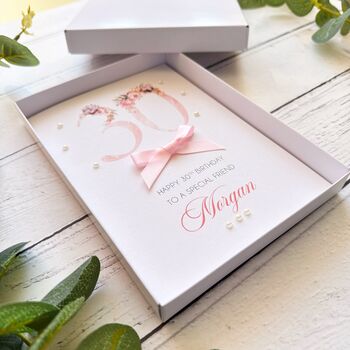 Personalised 30th Birthday Card In Pink, 8 of 12