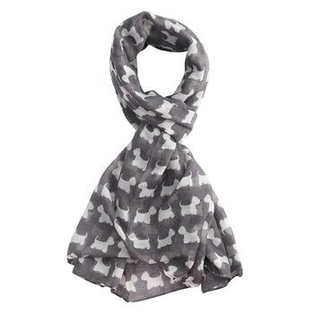Westie Print Scarf, 5 of 8