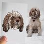 Personalised Cat And Dog Face Portrait Print, thumbnail 3 of 10