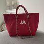 Personalised Red Large Chain Tote Bag, thumbnail 1 of 5