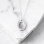 Silver Oval Fingerprint Charm Necklace, thumbnail 4 of 9