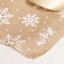 Eco Friendly Jute Snowflake Christmas Table Runner, thumbnail 5 of 6
