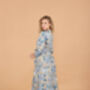 Indian Cotton Indigo Lotus Print Dress, thumbnail 2 of 3