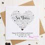 Personalised 6th Iron Wedding Anniversary Card, thumbnail 2 of 5