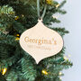 Personalised First Christmas Bauble Tree Ornament, thumbnail 2 of 4