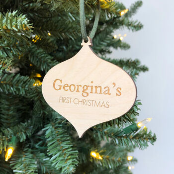 Personalised First Christmas Bauble Tree Ornament, 2 of 4