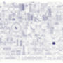 London Landmarks Illustrated Map Screen Print, thumbnail 2 of 4