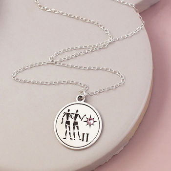 Gemini Sterling Silver Necklace, 2 of 4