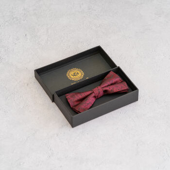 Burgundy Red Wedding Tie Set And Socks Groomsmen Gift, 4 of 6