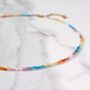 Good Vibes Rainbow Gemstone Beaded Necklace, thumbnail 1 of 7