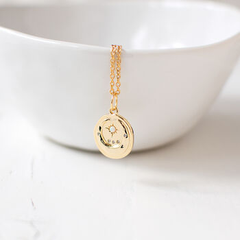 Gold Plated Crescent Necklace, 4 of 7