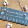 Personalised Easter Bunny Slate Sign, thumbnail 1 of 3