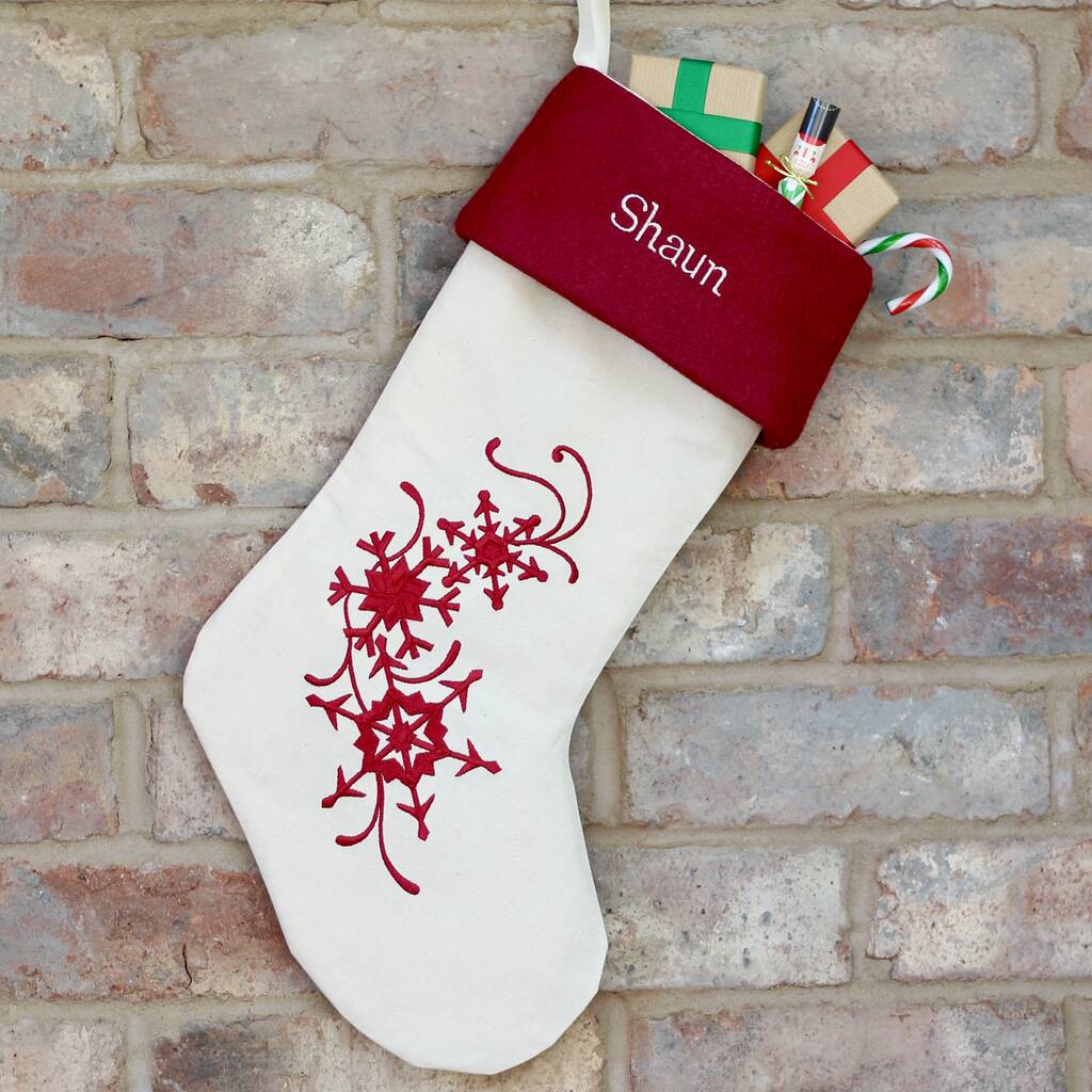 Personalised Embroidered Christmas Stocking, 1 of 3