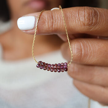 Garnet Gemstone Necklace, 2 of 5
