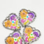 Heart Pendant Necklace With Pastel Flowers In Silver Or Gold, thumbnail 4 of 10
