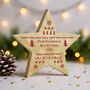Personalised Christmas Fair Isle Wooden Star Ornament, thumbnail 2 of 5