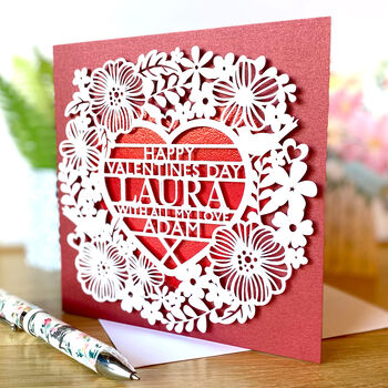 Personalised Valentine's Day Heart Card, 2 of 3