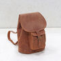 Vintage Style Small Handmade Leather Backpack, thumbnail 5 of 12