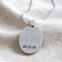 Men's Personalised Oval Pendant Necklace, thumbnail 3 of 7