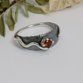 Handmade Silver Woodland Leaf Ring, 5 of 8