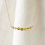 Green Peridot Bar Chain Necklace, thumbnail 4 of 8