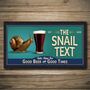 Personalised Bar Runner And Coasters Boozy Snail, thumbnail 2 of 8