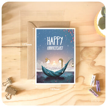 Anniversary Card For Wife, Girlfriend, Lesbian Couple, 3 of 5