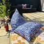 Outdoor Beanbag In Sparrow And Plumb Leopard Print, thumbnail 1 of 4