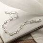 Sterling Silver Sparkling Dual Link Bracelet, thumbnail 4 of 5