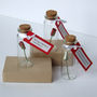 Tiny Single Rose In A Bottle With Personalised Message, thumbnail 4 of 11