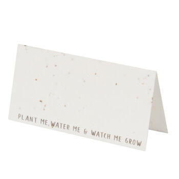 Plantable Seed Paper Wedding Day Place Cards 20 Pack, 4 of 5