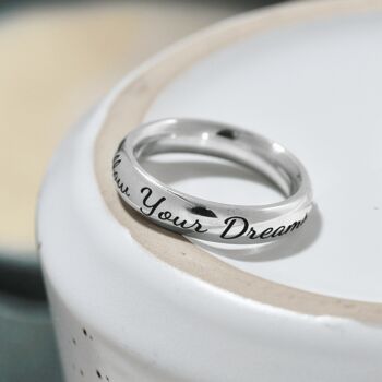 Personalised Silver 5mm Wide Band Ring, 2 of 12