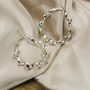 30 Mm Silver Plated Spiral Round Twist Hoop Earrings, thumbnail 2 of 8