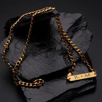 Gold Engravable 5mm Cuban Chain, Curb Link Necklace, 7 of 11