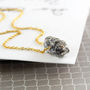 Herkimer Diamond April Birthstone Nugget Necklace, thumbnail 2 of 3