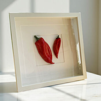 Ceramic Wall Art Kitchen Decor: Red Peppers, 2 of 8
