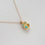 Turquoise Gold Vermeil Plated Birthstone Necklace, thumbnail 1 of 8
