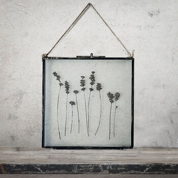 Set Of Three Pressed Flower Frames Lavender And Allium, 2 of 12