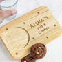 Personalised Stars Wooden Tea And Biscuit Coaster Tray, thumbnail 2 of 11